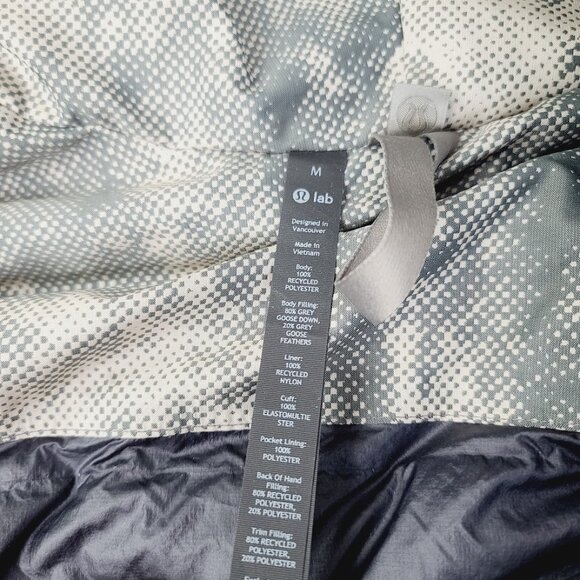 Lululemon Men's Green Tan Lab Down-Fill Jacquard Camouflage Parka Jacket Size M - Picture 5 of 7